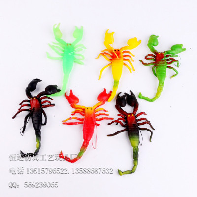 Floor toy soft glue scorpion model simulation insects children's early education toys spooky Halloween props