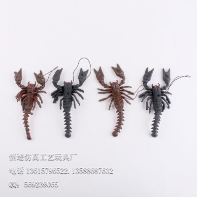 Simulation scorpions trick people trick toys realistic soft glue animals children students gift props