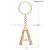 Factory Direct Sales 26 English Letter Necklace Women's European and American Fashion Cross-Border Hot Selling Bamboo Letter Pendant Keychain