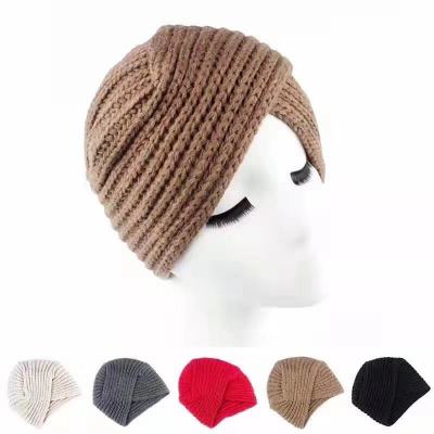 Knitted Wool Hair Band Hat Simple Solid Color Autumn and Winter Hair-Hoop Headband Hair Accessories