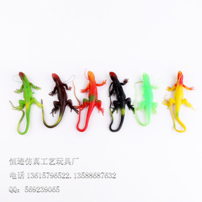 Early education cognition simulation animal toy color soft glue big lizard black scorpion rubber model