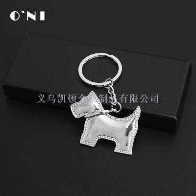 Factory Customized Unisex Cute Pet Metal Puppy Key Chain Car Key Ring Promotional Novelties Pendant