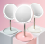 LED cosmetic mirror circular with light USB toilet rechargeable lithium battery luminous storage touch mirror