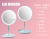 LED cosmetic mirror round with light USB dressing mirror table top bedside luminous storage touch mirror