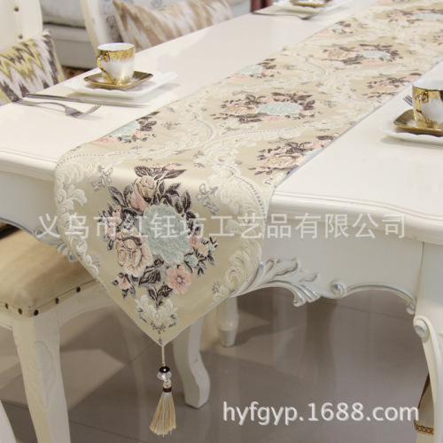 New Simple European Table Runner Wholesale High Precision Jacquard American Style Luxury Idyllic Dining Table Shoe Cabinet Hallway Coffee Table Cloth