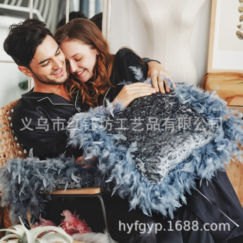 Solid Color Pillow Cushion Office Living Room Sofa Waist Pad Flannel Chicken Feather Modern Minimalist Pillow Cover Pillow Core Customization