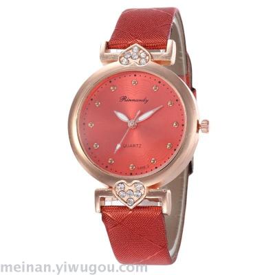 New color with diamond heart and bright leather personality women's fashion table
