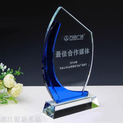 Creative crystal trophy designs large crystal trophy award for outstanding staff