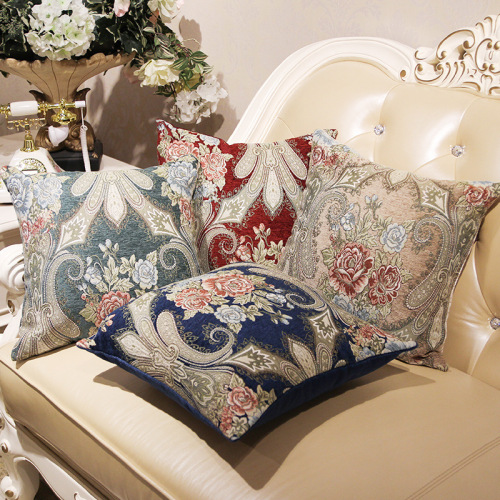 retro european style style pillow cushion sofa office bedside soft pillow cover home comfortable backrest