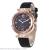 Hot style embossed casual small clear stripe belt ladies watch