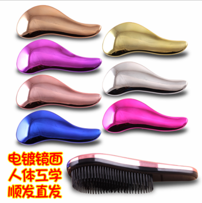 Hot Sale Tangle Teezer Hairdressing Comb Massage Comb TT Comb Plastic Comb Customizable Logo Electroplated
