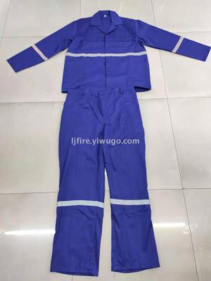 Blue labor insurance clothing, overalls, work suits