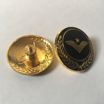 Airline Stewardess Cap Sign Cap Badge Collection Gold Enamel Paint Black Eagle Badge