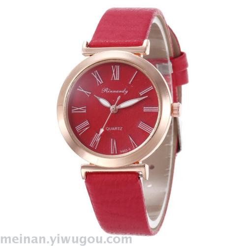 Women‘s Korean-Style Simple Roman Style Versatile Fashion Watch