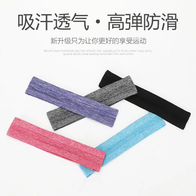 Cross-Border Workout Equipment Exercise Hair Band Jogging Sweat Absorbing Silicone Non-Slip Antiperspirant Headband Sports Scarf Customization