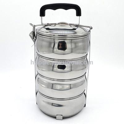 Stainless steel arc - shaped multi - layer portable lunch box multi - layer combination lunch box lunch box
