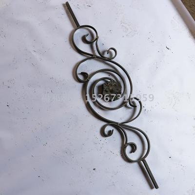 Wrought iron fittings for stair handle