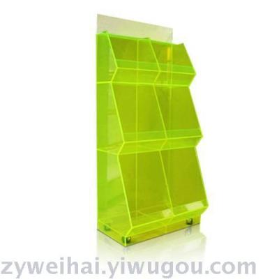 High-grade acrylic oblique mouth cage acrylic cosmetics floor display cabinet acrylic floor cabinet