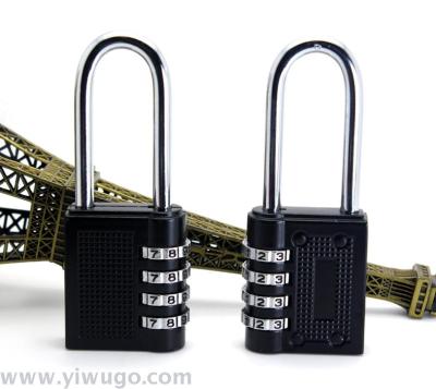 Long shackle 4 digits resettable combination padlock