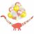 Korean Style Internet Celebrity Cute Animal Birthday Party Hanging Flag Baby Banquet One Hundred Years Old Full Moon Party