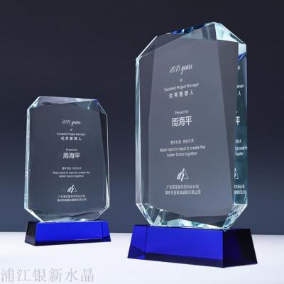 Atmosphere medal creative custom engraved crystal trophy production custom championship engraved honor award
