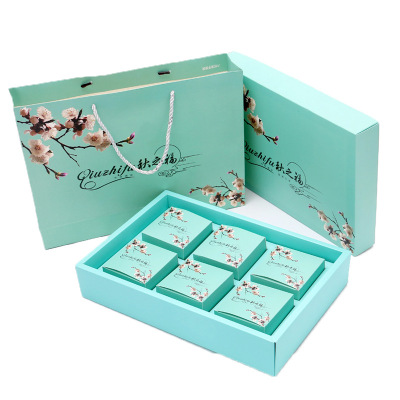 Mooncake box portable Mooncake packing box 6 pieces hotel gift box custom wholesale can be printed