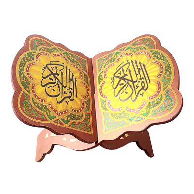 Manufacturers direct sales of Arabic wooden quran shelves Muslim islamic scripture Easter cross-border wholesale