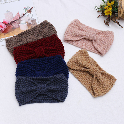 Yi jia corn big bowknot fashion hair band autumn and winter wide edge hair band girls washed gargle hair towel headband