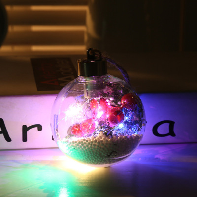 Snow transparent Christmas ball holiday decorations LED Christmas ball