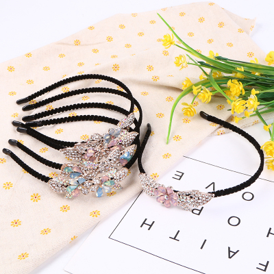 Elegant hair clip headband lady new hair accessories simple overhead ladies atmospheric headband pressure hair crystal