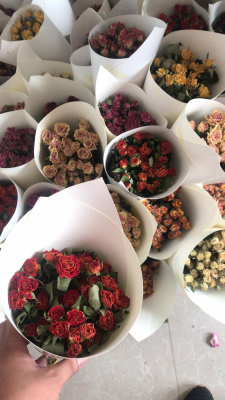 Dried rose. A bouquet of roses. Dried flower eternal flower. Decorative Materials