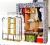 Extra-thick pipe wardrobe metal interface wardrobe non-woven cloth covered film wardrobe curtain gifts