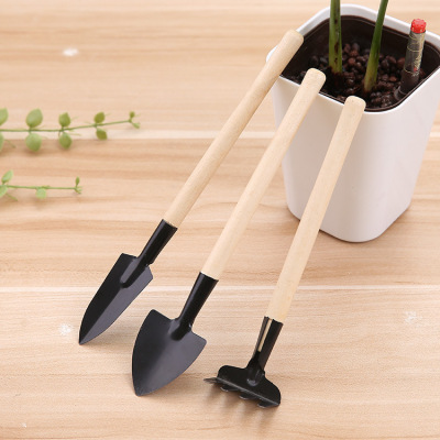 The Mini garden tools set of three small shovel/rake/spade the plants potted flowers, multi - purpose soil loosening the set of three pieces