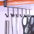 Cupboard trackless hook kitchen six nail-free storage rack creative metal iron art kitchenware shelf