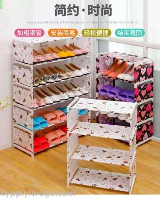 New assembly multi-layer shoes frame household assembly non-woven fabric shoes frame storage shoes frame wholesale 
