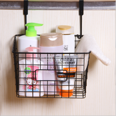 Creative iron art storage basket kitchen cabinet ng basket storage basket bathroom bathroom hanging rack storage basket