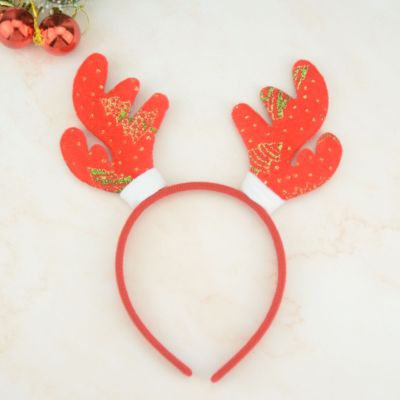 Christmas Christmas Head Band Christmas Flannel Sprinkle Goldeer Corner Cute Head Buckle Party Decoration Supplies Factory Direct Sales