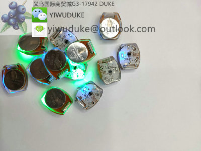 Vibration flash lamp can be customized button shoes lamp luggage lamp clothing accessories lamp