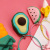 Cartoon fruit series avocado key ring pendant creative diy ornaments pendant automotive supplies pendant