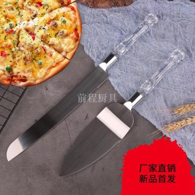 Manufacturer direct selling transparent handle cake spatula bread knife 2 sets pizza knife cheese knife