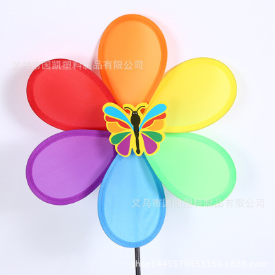 Single cloth with six colors + Insect windmill Cartoon Pattern Rotating windmill Creative Gifts Toy windmill Special wholesale