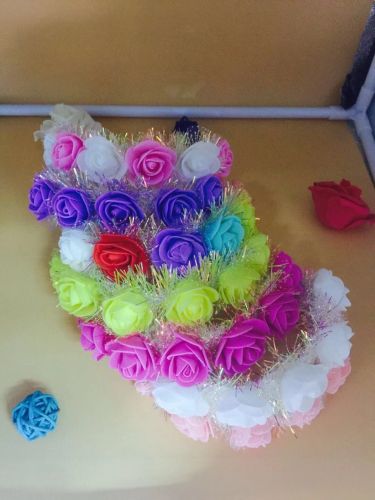new hair accessories simulation golden rose garland with light headband hair band head flower seaside vacation