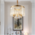 Light luxury designer creative crystal lamp postmodern American living room dining room lamp bedroom study copper person