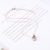 Japanese and Korean Fashion New Mud Diamond Double Ring Necklace Titanium Steel Plated 18K Rose Gold Clavicle Chain Colorfast Ornament for Women