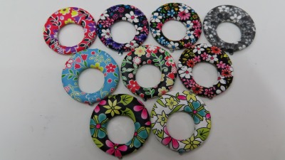 Small fresh flower pu bag buckle cloth bag buckle earring ring semi-finished product