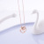 Personalized Fashion Titanium Steel Double Ring Necklace 18K Rose Gold Clavicle Chain Jewelry Women's Gifts Colorfast Gift