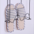 Bathroom double layer iron slippers rack creative adhesive nail-free toilet simple slippers storage rack