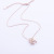 Korean Style Titanium Steel Rose Gold Plated Lucky Women's Short Clavicle Chain Fashion Exquisite Fashion Ornament Longevity Lock Necklace