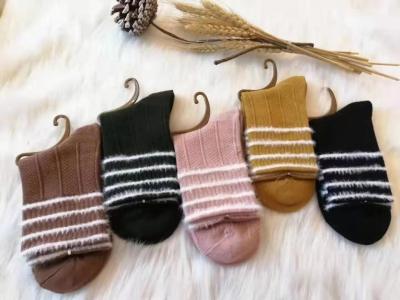 Women's Socks Imitation Double Needle Winter Mink Velvet Women's Socks down Yarn Socks Knee High Socks Warm Socks