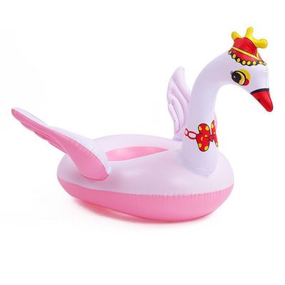 Manufacturers direct inflatable crown goose boat with wings sitting ring baby swim ring baby animal seat boat